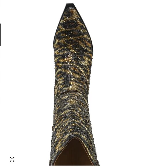 NEW BETSEY JOHNSON Cash Sequin Leopard Boots in leopard for women 825 5j3 - Picture 4 of 6